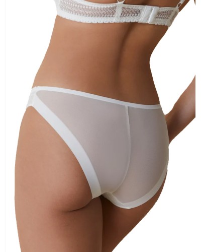Culotte de bikini taille basse Vivian 3112 en dentelle crochetée et tulle - Selene