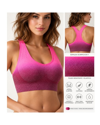 Soutien-gorge de sport DIANA sans coutures avec dos et rembourrage amovible - Selene