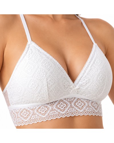 Soutien-gorge bralette KIM sans armatures, avec coques amovibles - Selene