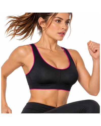 Soutien-gorge de sport sans armatures GINA double couche, bonnet C - Selene