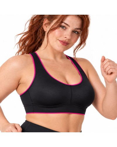 Soutien-gorge de sport sans armatures GINA double couche, bonnet C - Selene