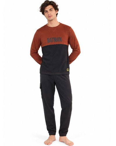 Pyjama long Batman pour homme en coton interlock Confortable et chaud - GISELA
