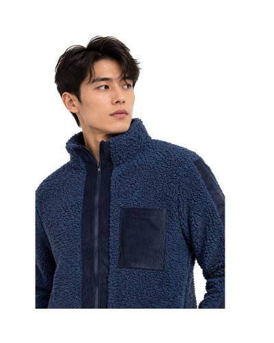 Veste d’Intérieur Homme ADMAS Ski Club | Polaire Sherpa Chaude avec Zip