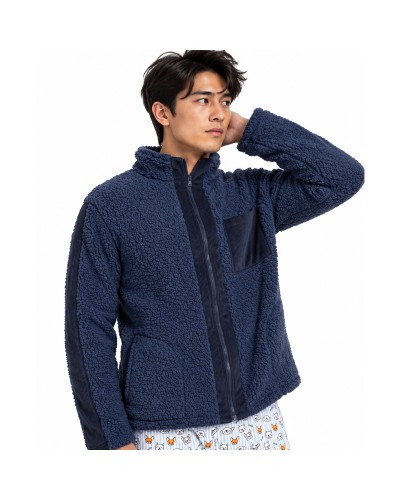 Veste d’Intérieur Homme ADMAS Ski Club | Polaire Sherpa Chaude avec Zip