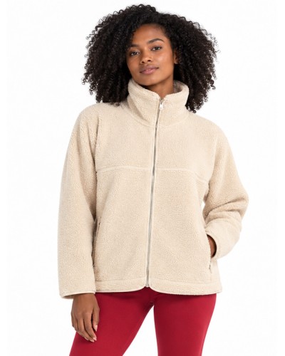 Veste polaire beige légère pour femme – Style urbain et sportif – GISELA