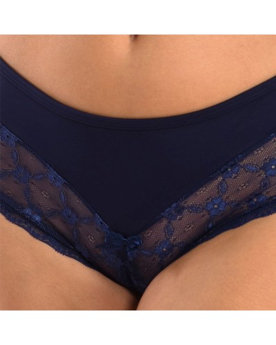 Culotte Brigitte en dentelle florale avec nœud - Selene