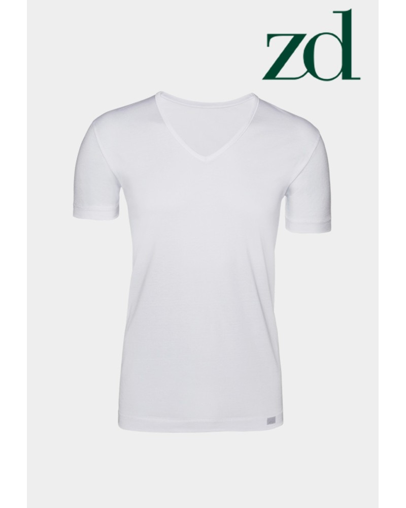 T-shirt Homme col en V Fil d'Ecosse ZD